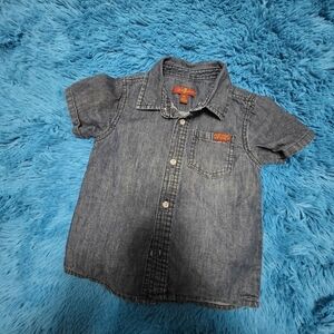 7 For All Mankind Kids Denim Shirt - Blue Size 3t